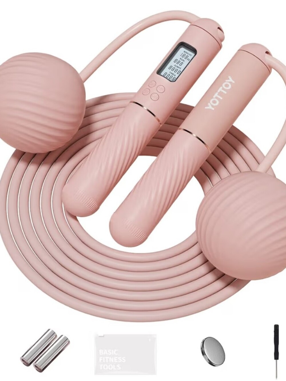 Yottoy Smart Cordless Jump Rope in Pink NWT